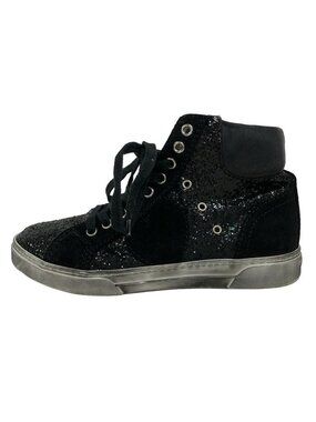 Saint Laurent Paris Sneakers 36.5 Black Heart High Cut Vintage Wash